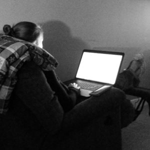 When you're on a roll, you keep on going. Working late.